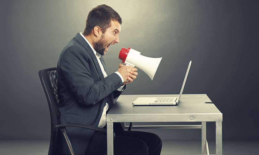 Main image man shouting